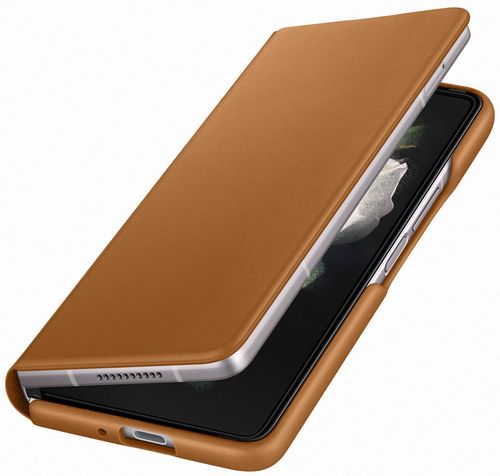 купить Чехол для смартфона Samsung EF-FF926 Leather Flip Cover Q2 Camel в Кишинёве 