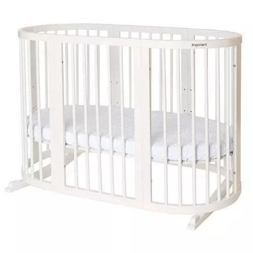 cumpără Pătuț Ingvart 1729001 9in1 Smart Bed Rotund Milky (transformabil), 72x72x120cm în Chișinău 