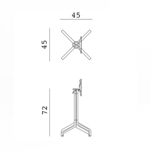 cumpără Picior (baza) de masa aluminiu Nardi BASE FRASCA MINI FOLDING vern. bianco 53253.00.000 în Chișinău 