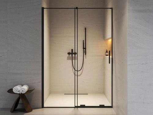 купить Перегородка для душевой кабины Ravak Shower door Roll 120x195 Black transparent RODP2-120 (X08VG0300Z1) в Кишинёве 