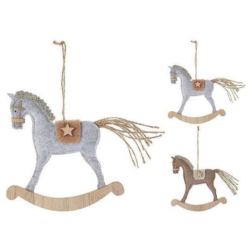 купить Новогодний декор Promstore 49057 Украшение елочное Лошадка 15x15cm в Кишинёве 