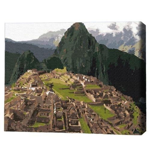 cumpără Tablou pe numere BrushMe RBS51593FC 30x40cm (fără cutie) Machu Picchu în Chișinău 