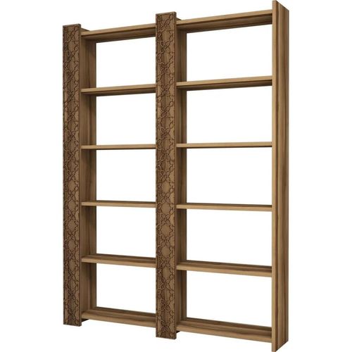 cumpără Raft de birou Trendy Orasul 2, Nuc, Nuc 124x170x24cm, raft de carti în Chișinău 