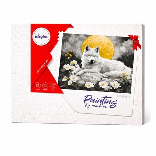 купить Картина по номерам Ideyka KHO6707 40x50cm Eco, La lumina lunii cu vopsele metalic extra в Кишинёве 