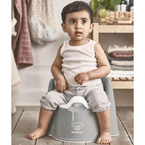 купить Детский горшок BabyBjorn 055225A Olita cu protectie spate Potty Chair Grey / White в Кишинёве 