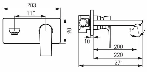 купить Смеситель для умывальника Ferro SQUARE BAQ3PA22 в Кишинёве 