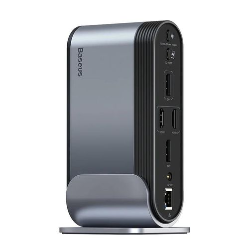 cumpără Adaptor IT Baseus CAHUB-DG0G 16in1 Working Station Three-Screen Multifunctional Type-C Adapter, Dark Gray în Chișinău 