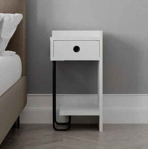 cumpără Noptieră Trendy Sirius Dreapta, Alb, 32x61x30cm (GTR001514) în Chișinău 
