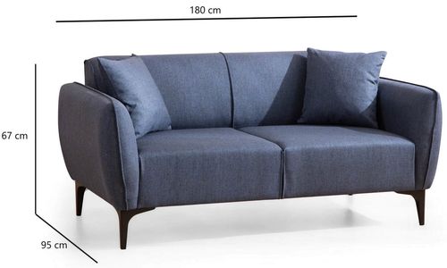купить Диван Trendy Belissimo Albastru (2 locuri) в Кишинёве 