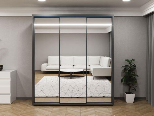 cumpără Dulap Bayro Parma 2000x2250x600 антрацит, купе în Chișinău 