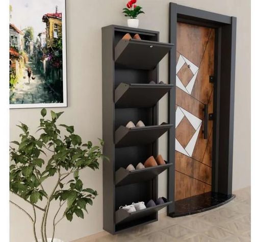 купить Полка для обуви Trendy Locking 5 Piece Metal-Anthracite, 50x169x15cm в Кишинёве 