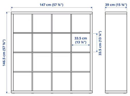 cumpără Etajeră Ikea Kallax с 4 вставками 147x147 White în Chișinău 