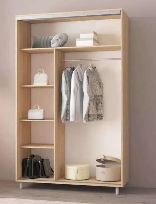 купить Шкаф Mobildor-Lux Раздвижные зеркальные двери Aron-P (100x60x230H см) Sonoma в Кишинёве 