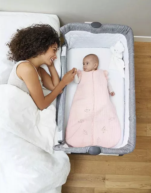 купить Манеж Premaman PCIA0O-CCC-UNQ Детская кроватка Calinoo серая в Кишинёве 