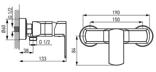cumpără Baterie de duș Ferro ALBA BLB7VL în Chișinău 