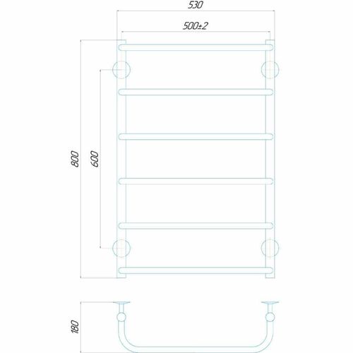 купить Полотенцесушитель Lianat 2863 Standart 500x800 inox в Кишинёве 