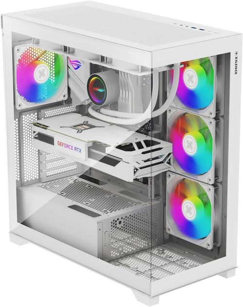 купить Корпус для ПК Xilence X818.W.ARGB Xilent White Gleam, ATX Case, without PSU в Кишинёве 