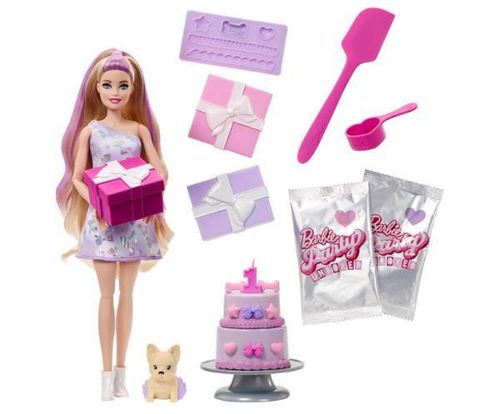 купить Кукла Barbie JFG70 Set de joacă Barbie Ziua de naștere a animalului de companie в Кишинёве 