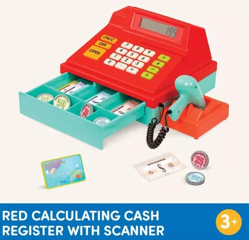 купить Игрушечная кухня и посуда Battat BT4681Z Casa de marcat cu scanner, rosu, 60383 в Кишинёве 