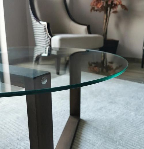 купить Журнальный столик Trendy Yuvarlak Cam Orta Sehpa S300 80x41x80cm в Кишинёве 