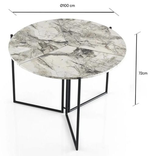 купить Стол Trendy Yaprak-1203, 100x72x100cm в Кишинёве 