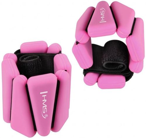 купить Утяжелители для рук и ног HMS SNK01 2x0.5kg, iron+silicone, 28cm (17-47-325) Pink в Кишинёве 
