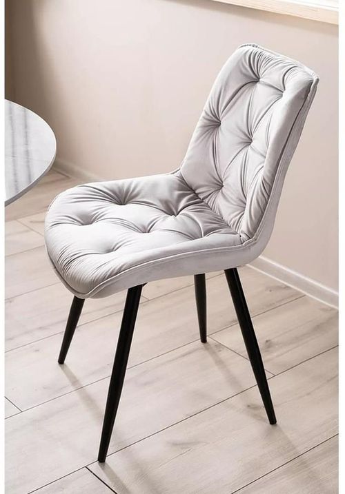 купить Стул Signal Cherry II velvet jas szary bl.03/ met. czar в Кишинёве 