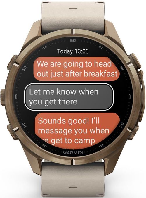 cumpără Ceas inteligent Garmin Fenix 9 Pro, 43mm, inReach, Gold, Lthr White bd (010-04335-41) în Chișinău 