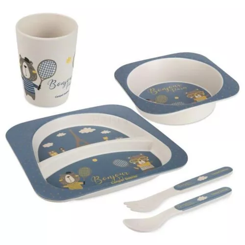 cumpără Seturi pentru hrănire bebelușilor Canpol 9/227_blu Набор посуды Bonjour Paris Cиний (5шт) în Chișinău 
