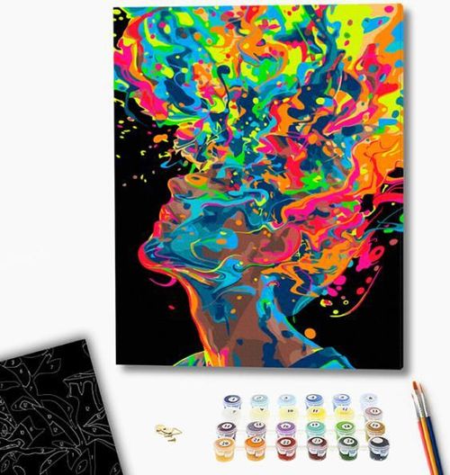 cumpără Tablou pe numere BrushMe BSB0030FC (fără cutie) O explozie a creativității în Chișinău 