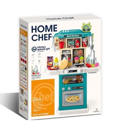 cumpără Bucătărie și veselă de jucărie Essa 922-184 Bucătărie de jucărie pentru copii, 63elem, albastru în Chișinău 