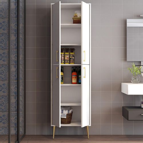 cumpără Dulap penal Trendy Berlin A-alb, auriu, multifunctionala (GTR006643) în Chișinău 