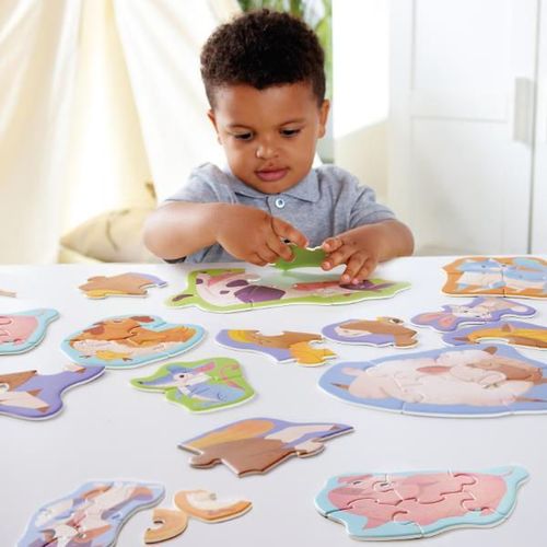 купить Головоломка Hape E1648 Set puzzle 10 în 1 Prietenii de la Fermă в Кишинёве 