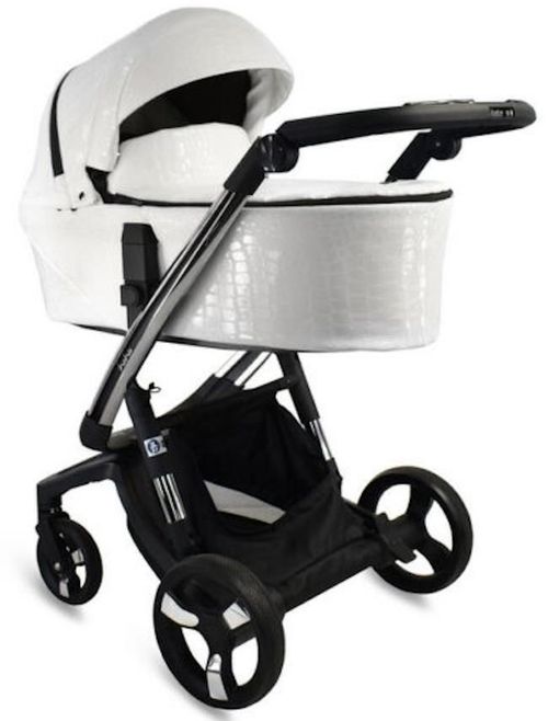 купить Детская коляска ibebe Istop Ecco Crocodyla White/Black в Кишинёве 