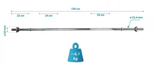 cumpără Ganteră Enero Straight (337293) 150cm în Chișinău 
