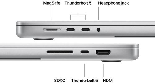 купить Ноутбук Apple MacBook Pro 16" M5 Pro 18c/20g RAM 24GB SSD 1TB Silver MGE44 в Кишинёве 