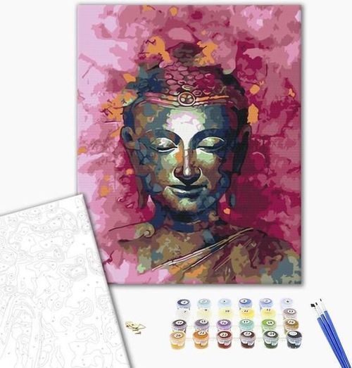 купить Картина по номерам BrushMe BS25274 40х50 сm (în cutie) Buddha în nuanțe de roz в Кишинёве 