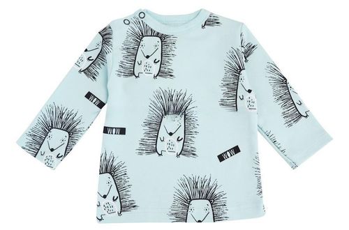 купить Детская одежда Minikin 242290368 Hedgehog Лонгслив голубой с рисунком 3-6мес (68см) в Кишинёве 