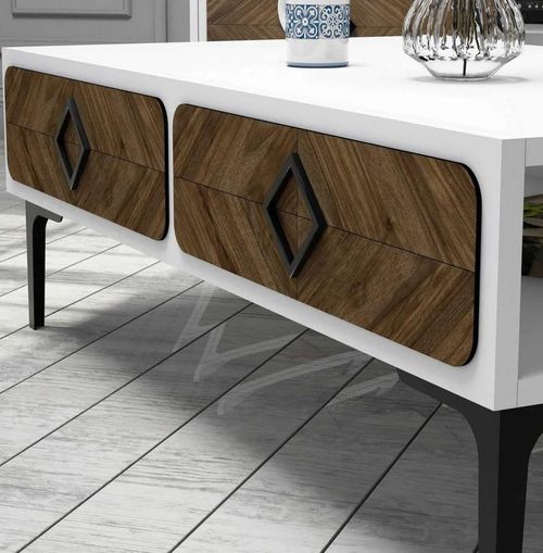 купить Журнальный столик Trendy Samba, Alb 105x34x60cm в Кишинёве 