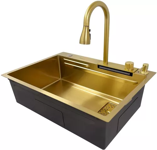 cumpără Chiuvetă bucătărie cu bateria SanDonna HD6850 Auriu în Chișinău 