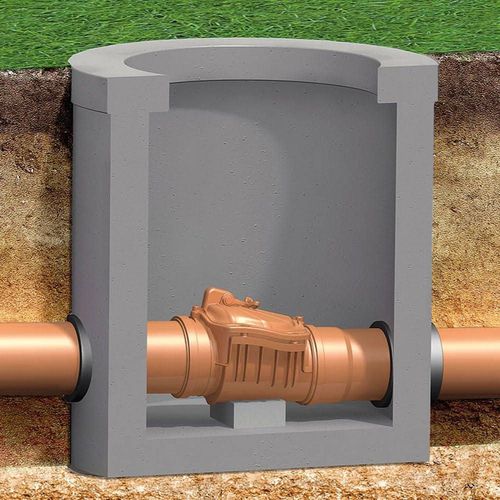 купить Запорная арматура Aquer ZB110, supapa de sens PP pentru canalizare, d 110, oranj в Кишинёве 