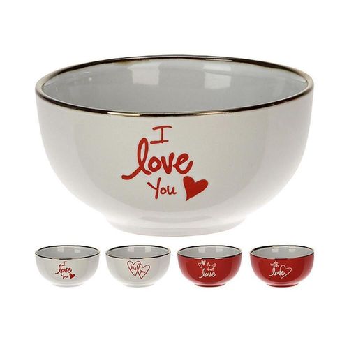 купить Салатница Tognana 51377 13cm Sf.Valentine alb/rosu, portelan в Кишинёве 