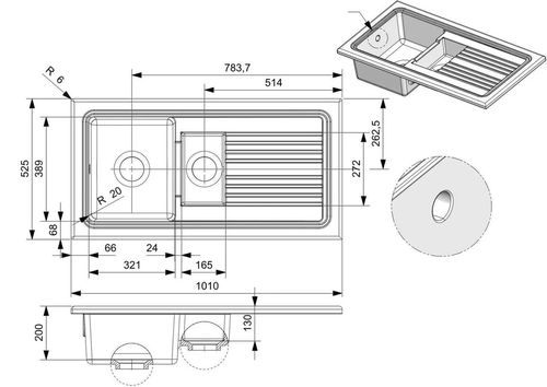 cumpără Chiuvetă bucătărie Reginox R38222 RL 301 CW II în Chișinău 