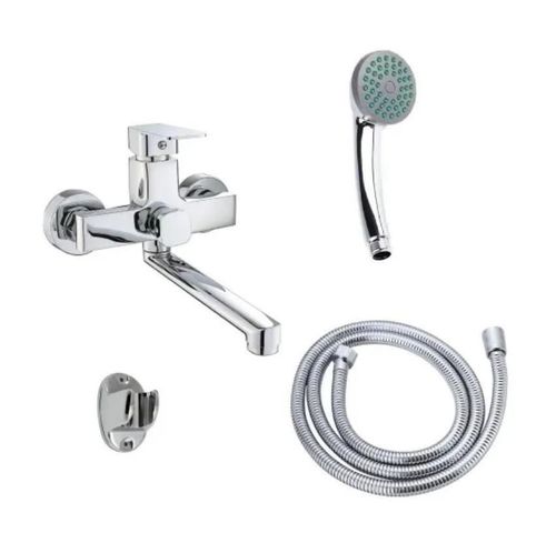 cumpără Baterie pentru cadă Hydro S Set baterie cadă, pipă mobilă, cu pară și furtun, Aquafix 801, crom (0400373) în Chișinău 