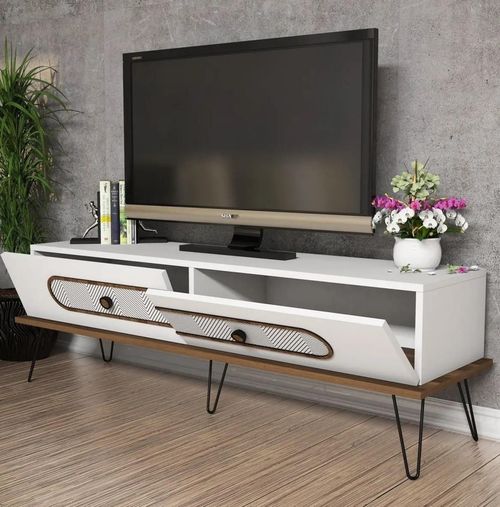 cumpără Comodă TV Trendy Ekol, Alb 145x45x40cm în Chișinău 