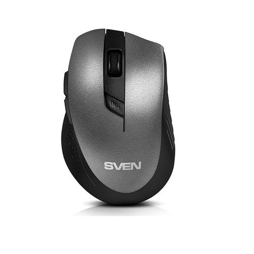 купить Мышь SVEN RX-425W Wireless Gray, Optical Mouse, 2.4GHz, Nano Receiver, 800/1200/1600 dpi, DPI resolution switch, Two additional navigation buttons (Forward and Back), USB, Gray SV-014476 (mouse/мышь) в Кишинёве 