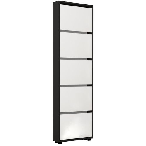 купить Полка для обуви Mobildor-Lux Leo Slim 50x16x203H cm Anthracite/White в Кишинёве 