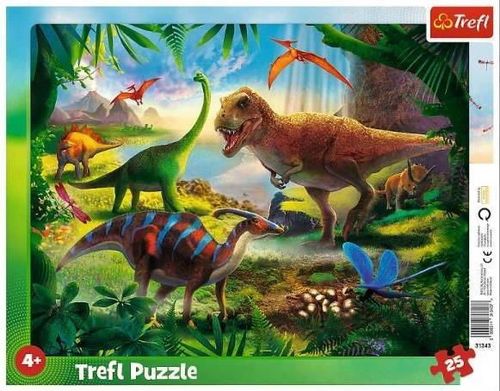купить Головоломка Trefl 31343 Puzzles 25 Frame Dinosaurs в Кишинёве 