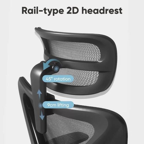 купить Офисное кресло Deli KF230, сетка и обивка, черное в Кишинёве 