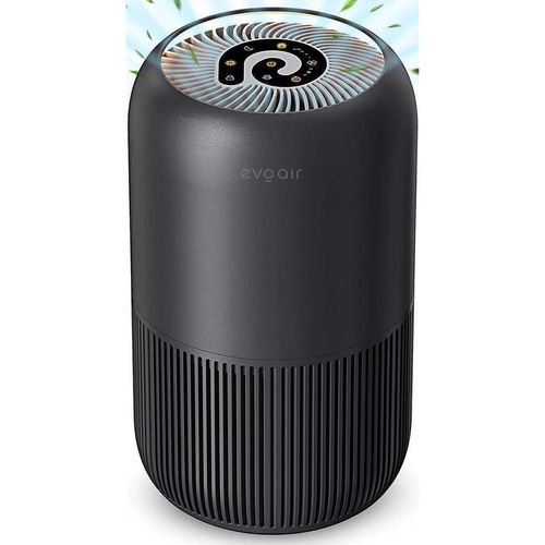 купить Очиститель воздуха EvoAir YuvoSpin, УФ-С лампа, фильтр 3 в 1, True HEPA, активированный уголь, черный в Кишинёве 